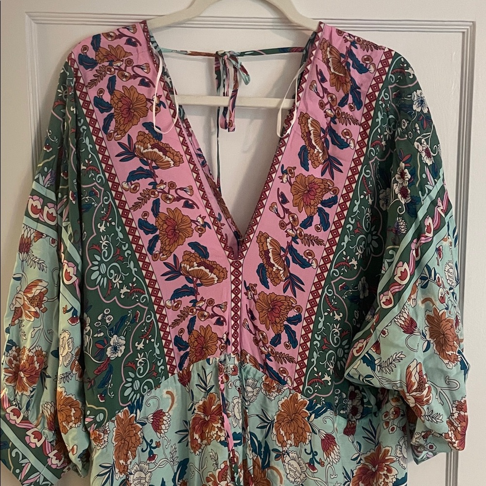 Floral V-Neck Bohemian Top
